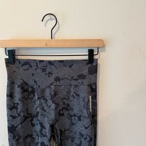 Gymshark Black and Gray Camo Leggings